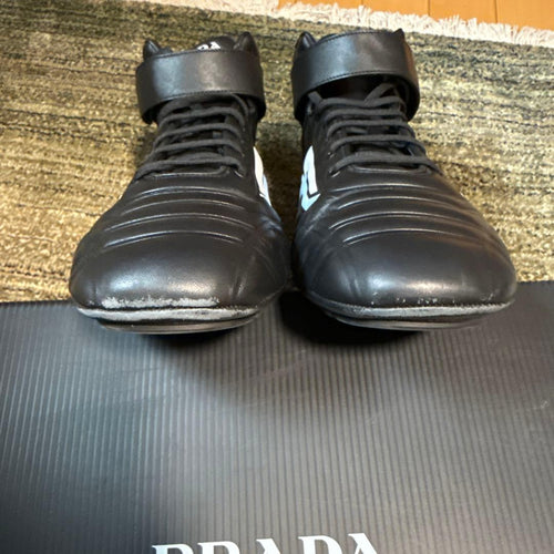 Prada Sneakers Leather High Trainers Sneaker Rev