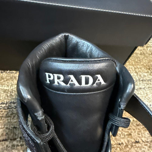 Prada Sneakers Leather High Trainers Sneaker Rev
