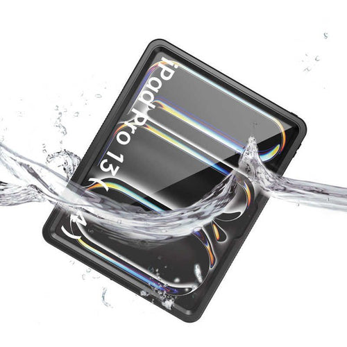 Ipad Case Armorx Ip68 Waterproof With Hand Strap For 13-Inch Ipadpro (M4) Black