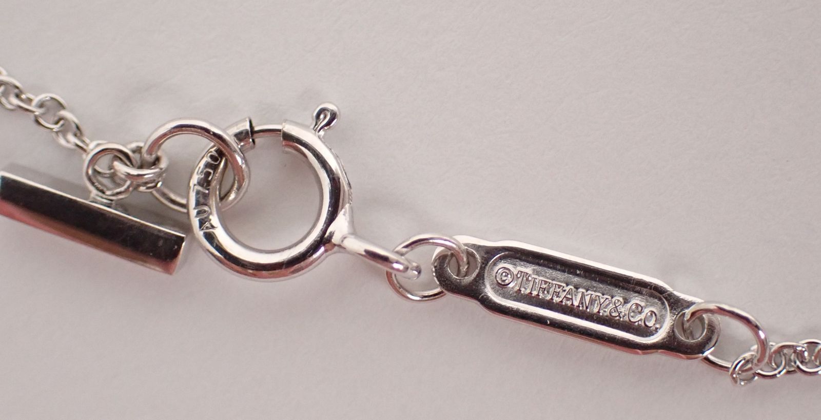 Tiffany Necklace Tiffany&Co.( T K18Wg 750Wg 3.1G