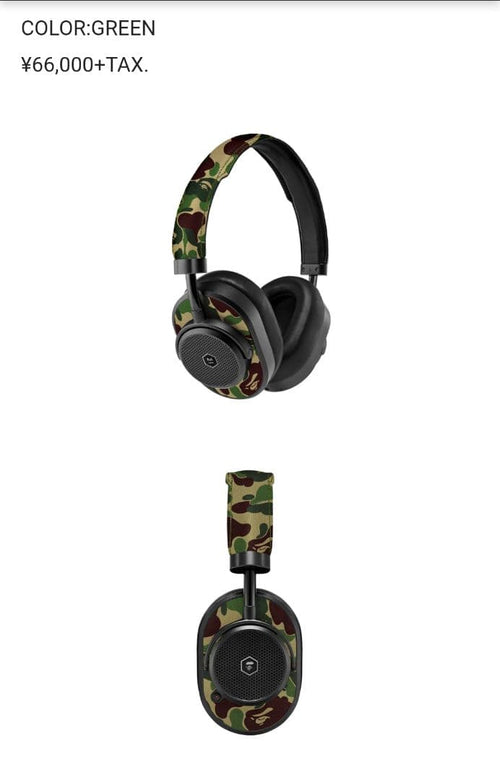 A Bathing Ape Wireless Headphones Bape X Master& Mw65