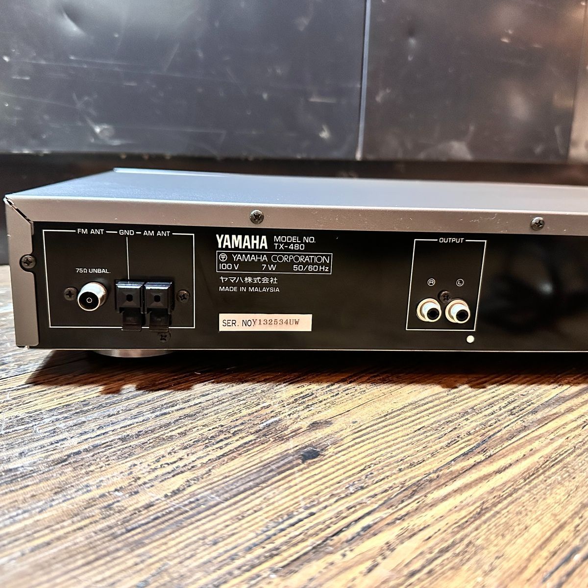 Yamaha Radio Tuner Tx-480 Natural Sound Am/Fm Stereo Fm/Am Silver Black