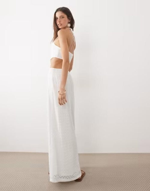 Long Sleeves, Three Quarter Sleeve T Mango Teen Cut Out Halterneck Embroidered