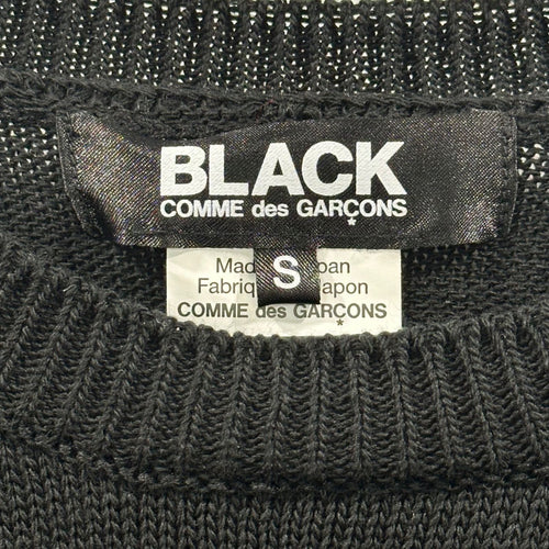 Black Comme Des Garcons Knit Sweater 23Ss Cutting Sleeve Acrylic 1K-N004 S