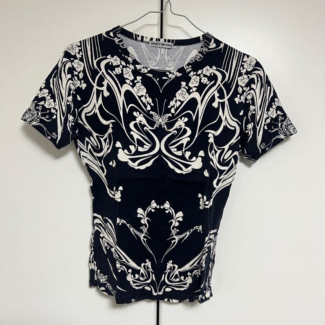 Issey Miyake Short-Sleeve Ss2004 Tattoo Print Top