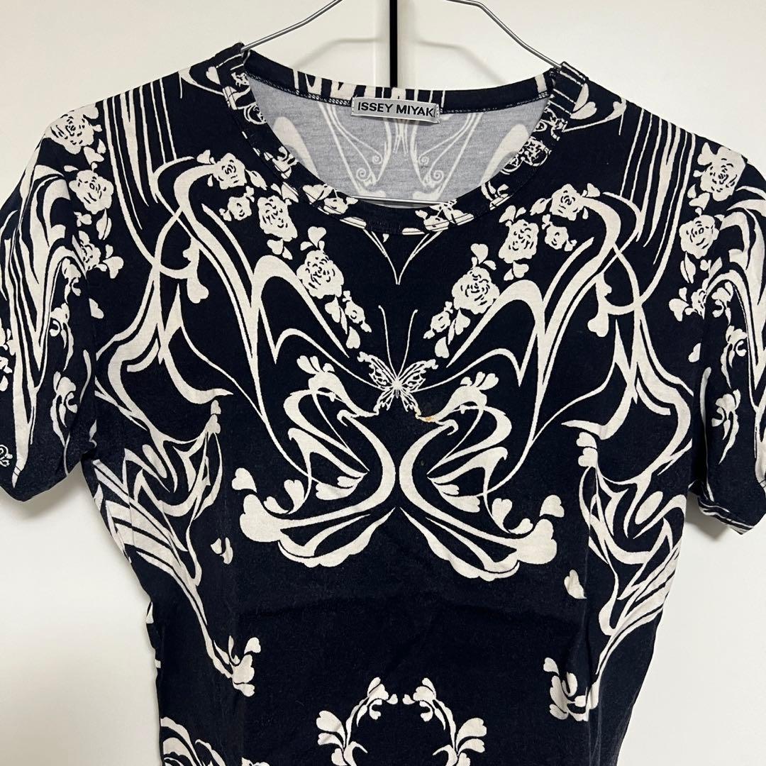 Issey Miyake Short-Sleeve Ss2004 Tattoo Print Top