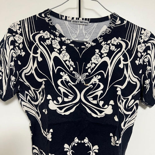 Issey Miyake Short-Sleeve Ss2004 Tattoo Print Top