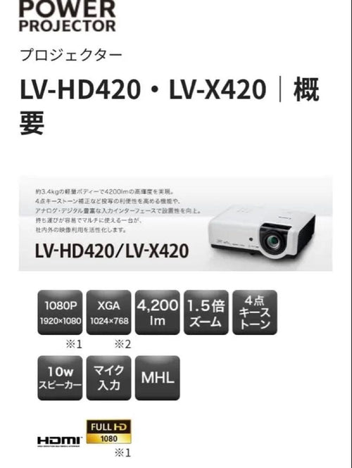 Canon Projector Body Lv-Hd420