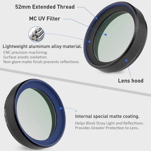 Lens Hood Haoge Luv-X54B Mc Uv Ultraviolet For Fujifilm X100Vi Fuji X100V