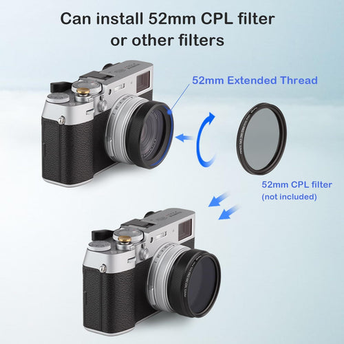 Lens Hood Haoge Luv-X54B Mc Uv Ultraviolet For Fujifilm X100Vi Fuji X100V