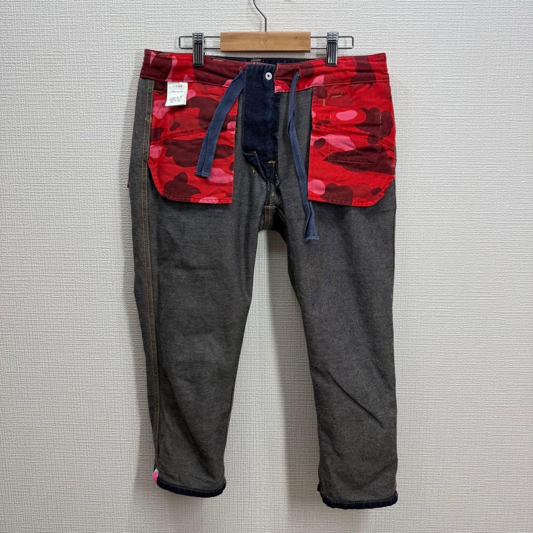 Apee By A Bathing Ape Other 1118 Bape Logo Denim Cropped Pants