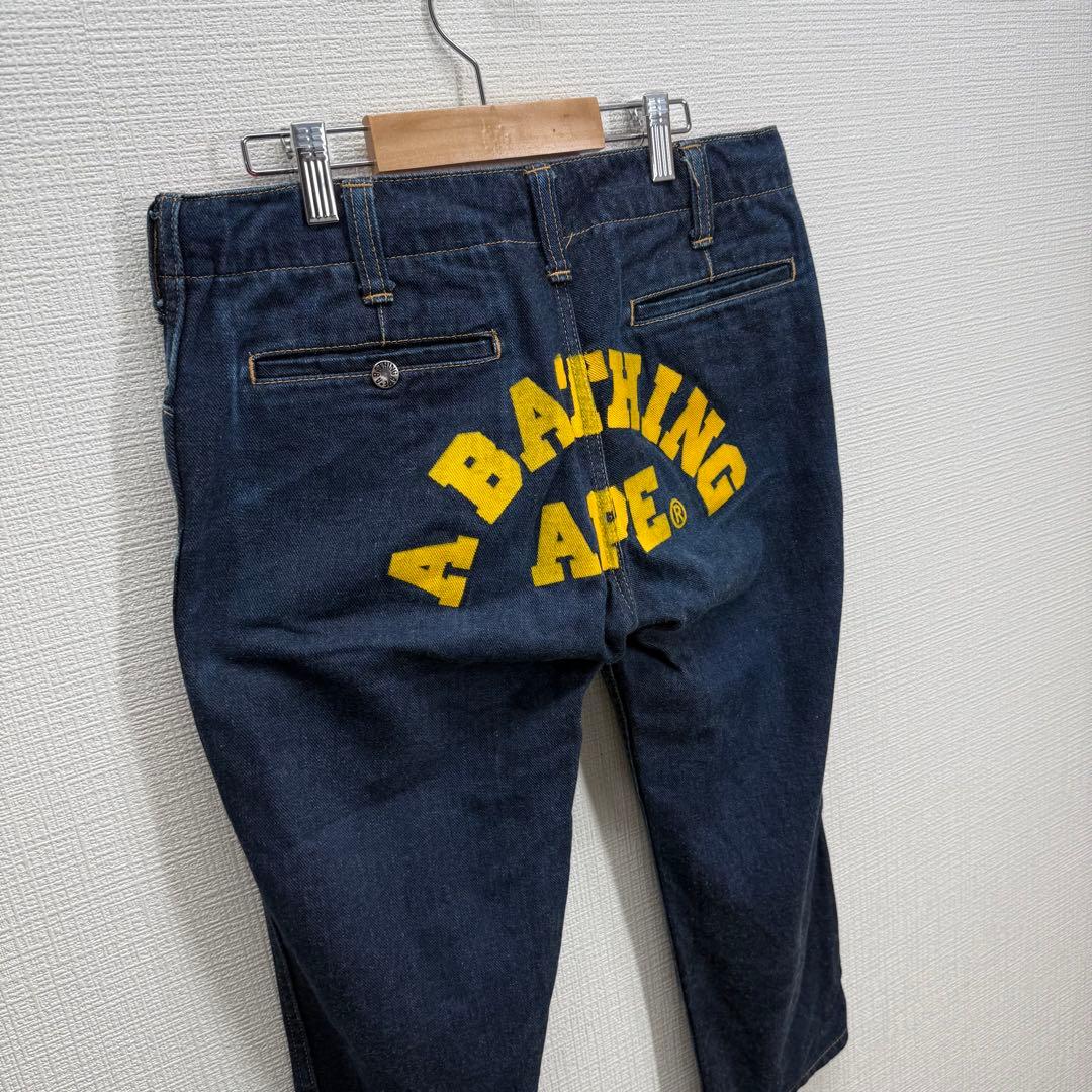 Apee By A Bathing Ape Other 1118 Bape Logo Denim Cropped Pants