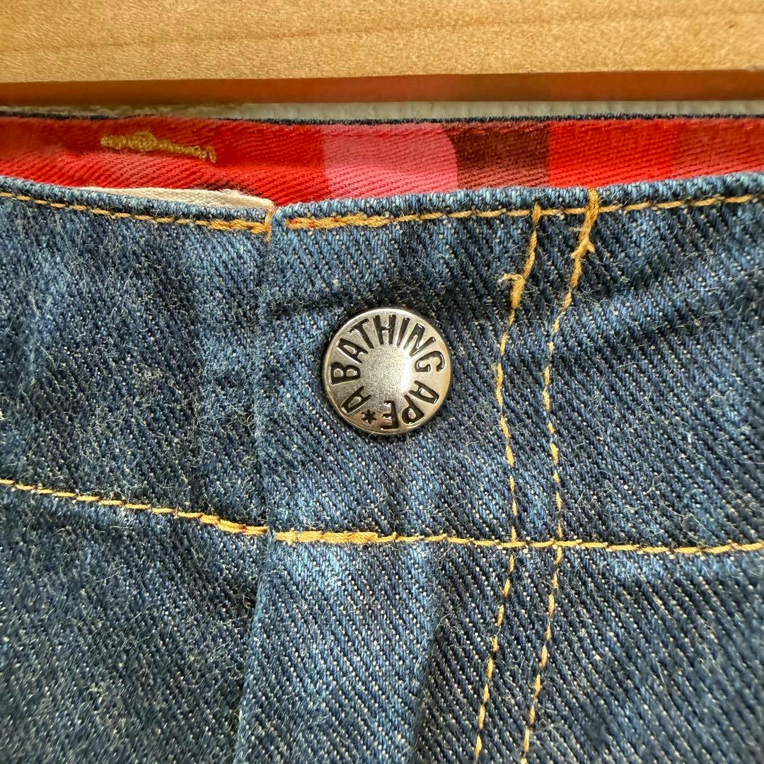 Apee By A Bathing Ape Other 1118 Bape Logo Denim Cropped Pants