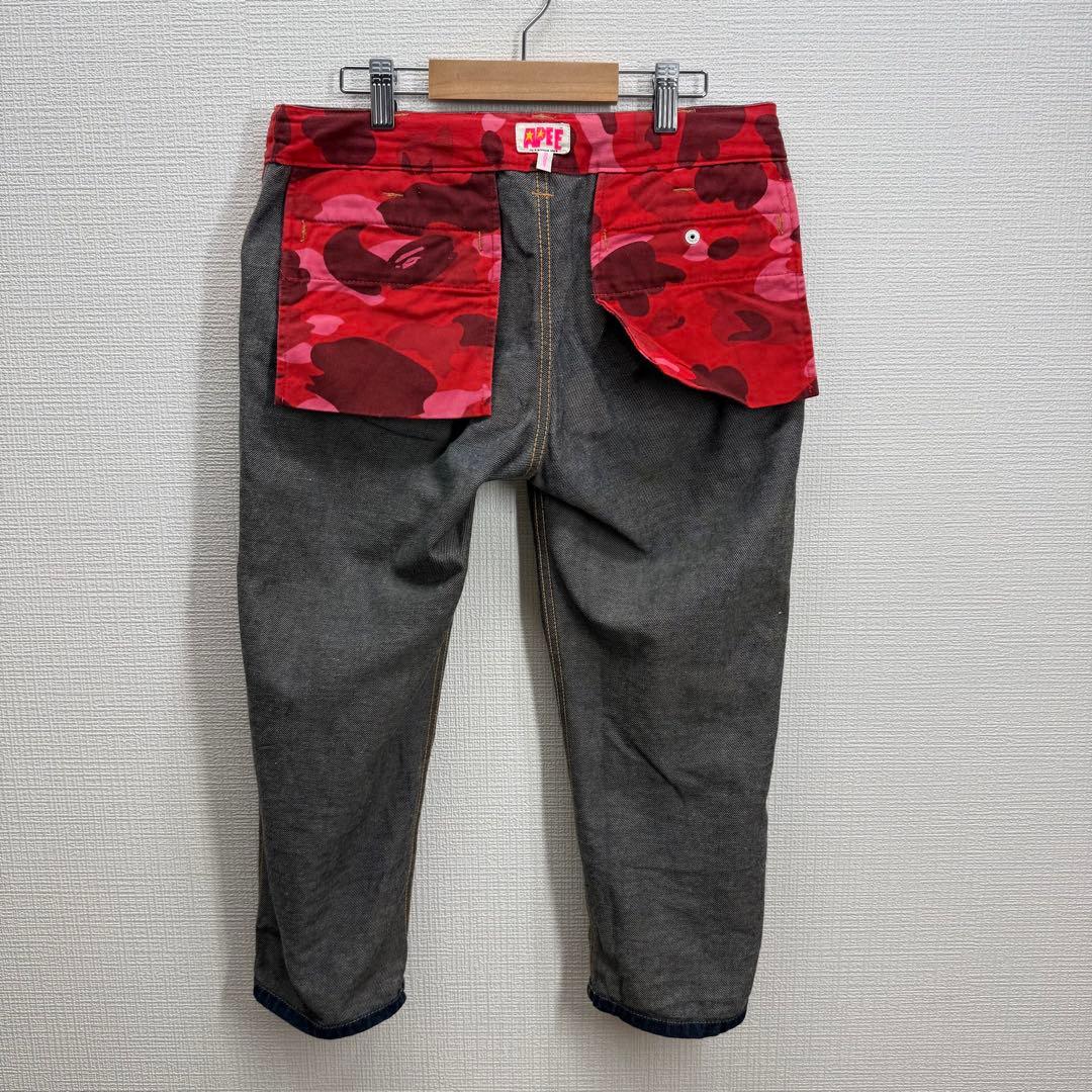 Apee By A Bathing Ape Other 1118 Bape Logo Denim Cropped Pants