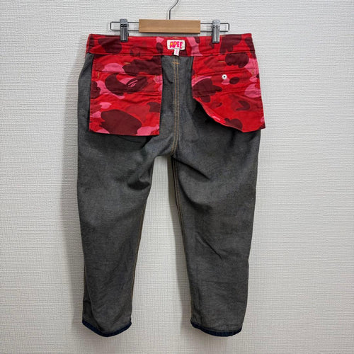 Apee By A Bathing Ape Other 1118 Bape Logo Denim Cropped Pants