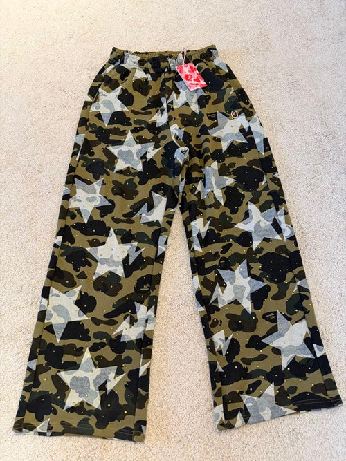 A Bathing Ape Jogger Pants Sweatpants Bape Sta Over Camo Crystal