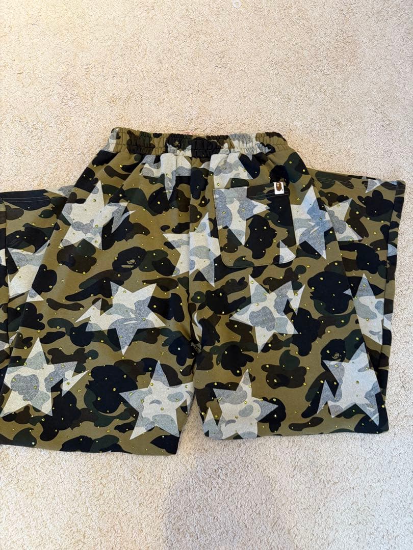 A Bathing Ape Jogger Pants Sweatpants Bape Sta Over Camo Crystal