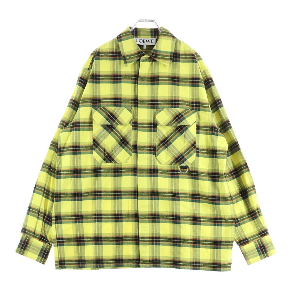 Loewe 7 Minutes, Long -Sleeved Cut -And -Sew 21Aw Check Oversized Shirts