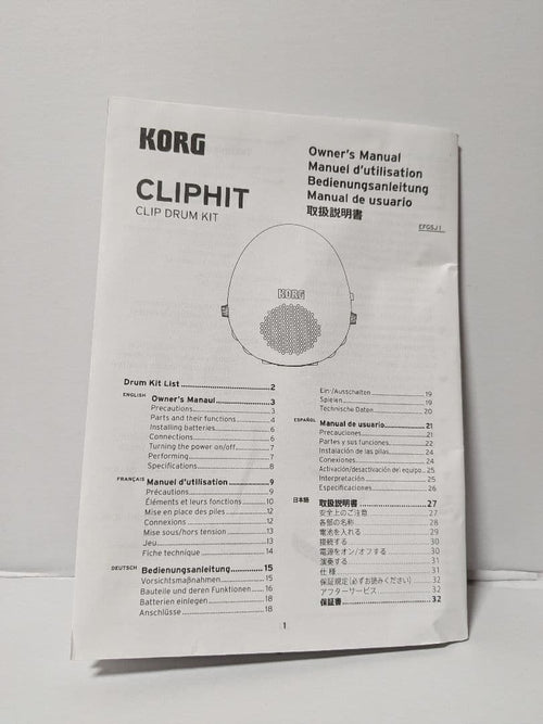 Korg Electronic Drum Clip Hit Kit/Korg