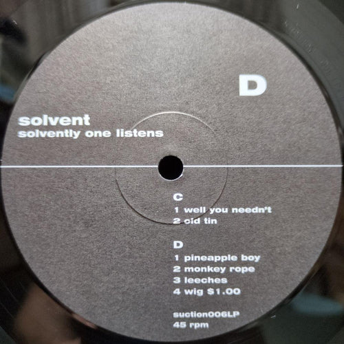 Overseas Music Solvent Solvently One Listens 2 Lp