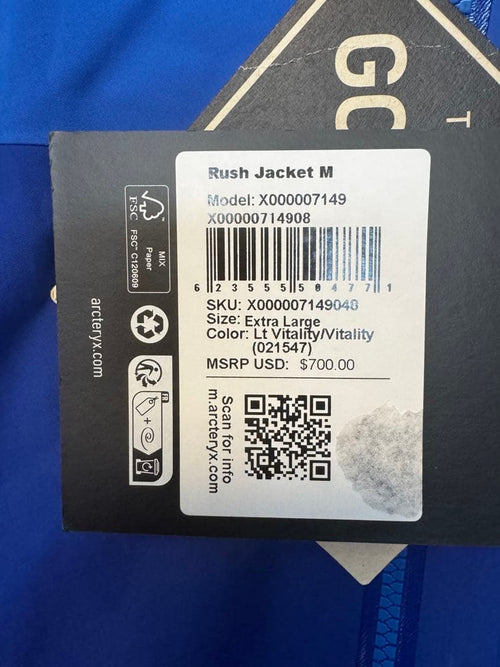 Arc'Teryx Mountain Parkas Rush Xl Lt Vitality/Vitality(