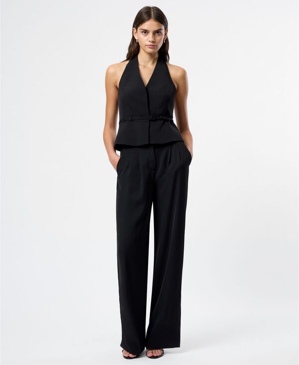 Fcuk Long Sleeve V French Connection Womens Harry Suiting Belted Halter Vneck
