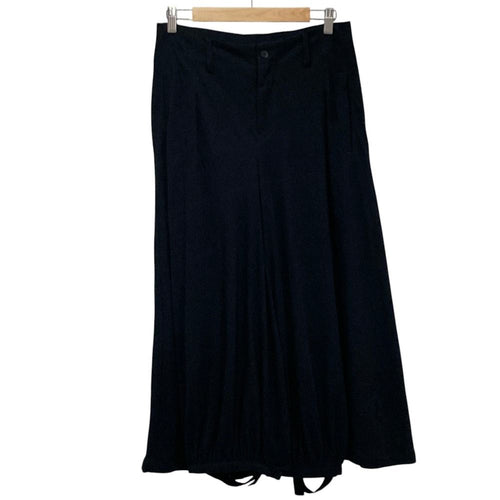 Yohji Yamamoto Saruel Pants Technorama Cotton With Gathered Front Hem