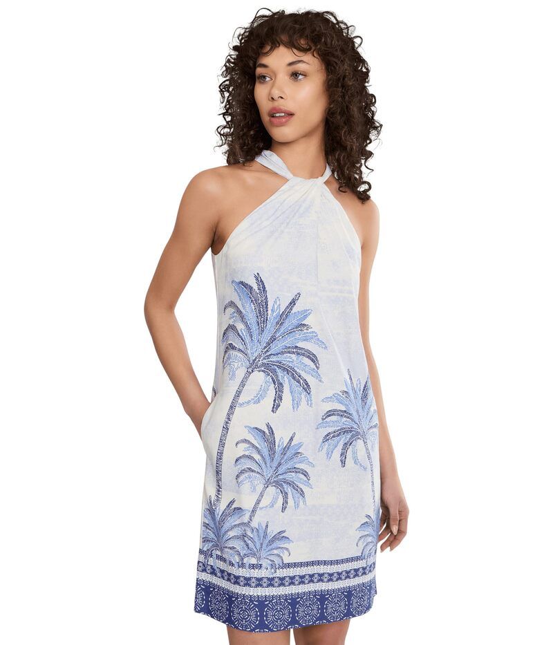 Long Sleeves, Three Quarter Sleeve Tommy Bahama Palm Paradise Halter Dress