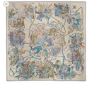 Hermes Stoles Shawls 140 Naturel Bleu Petrole