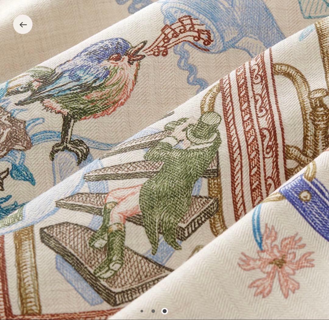 Hermes Stoles Shawls 140 Naturel Bleu Petrole