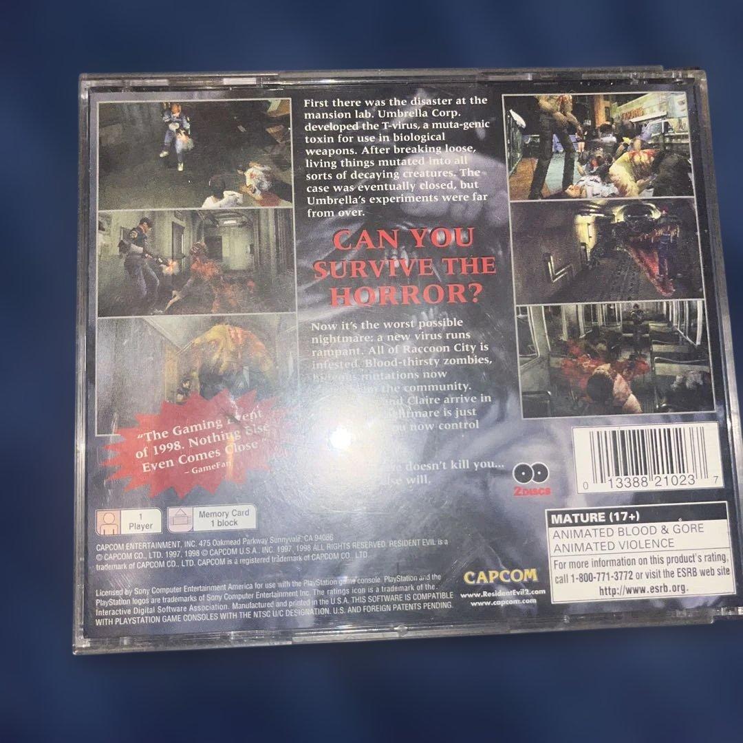 Capcom Soft Ps1 Resident Evil 2 Esrb
