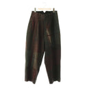 Y'S Others 24Aw Raised C/W Twill Pealed Check Pt Double Tuck Wide Pants 1 /Do Os