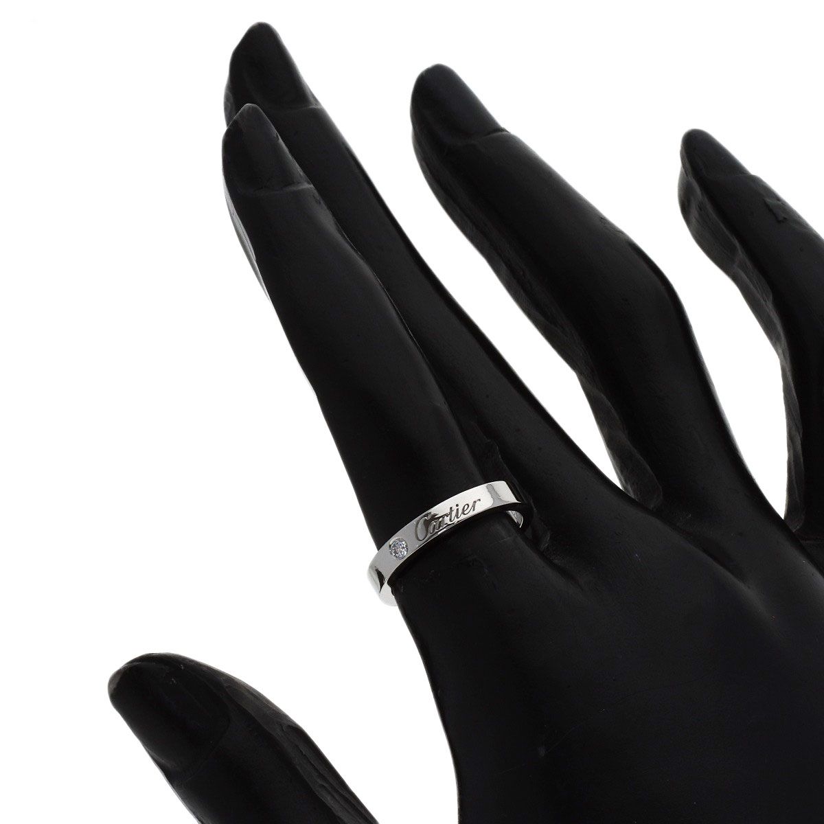 Cartier Ring C 1P #50 Pt950