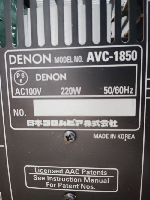 Denon Av Amplifiers Avc-1850 5.1Ch