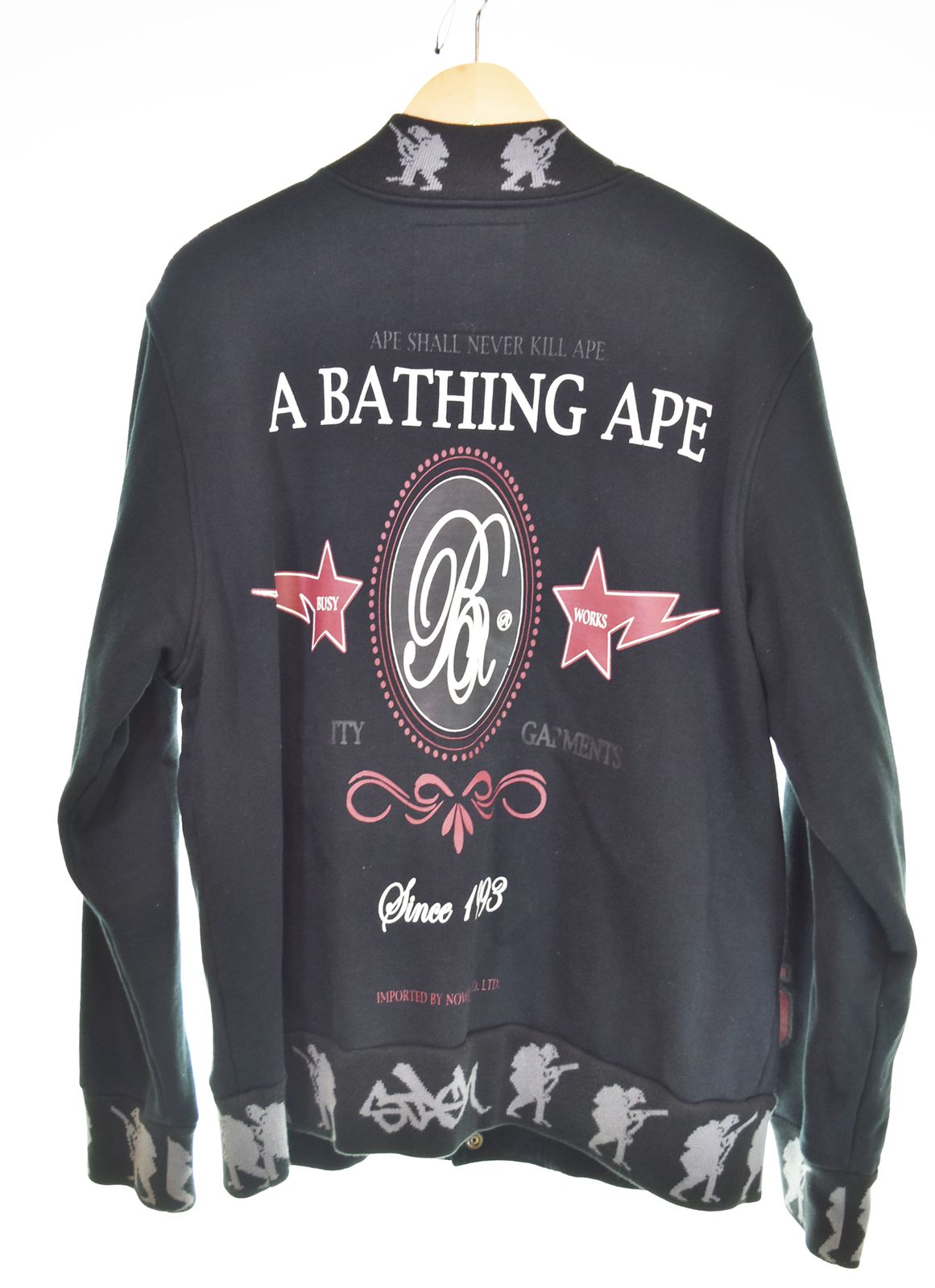 A Bathing Ape G Jean Denim Jacket Stash Bape Soldier Varsity M 103Mt-4255