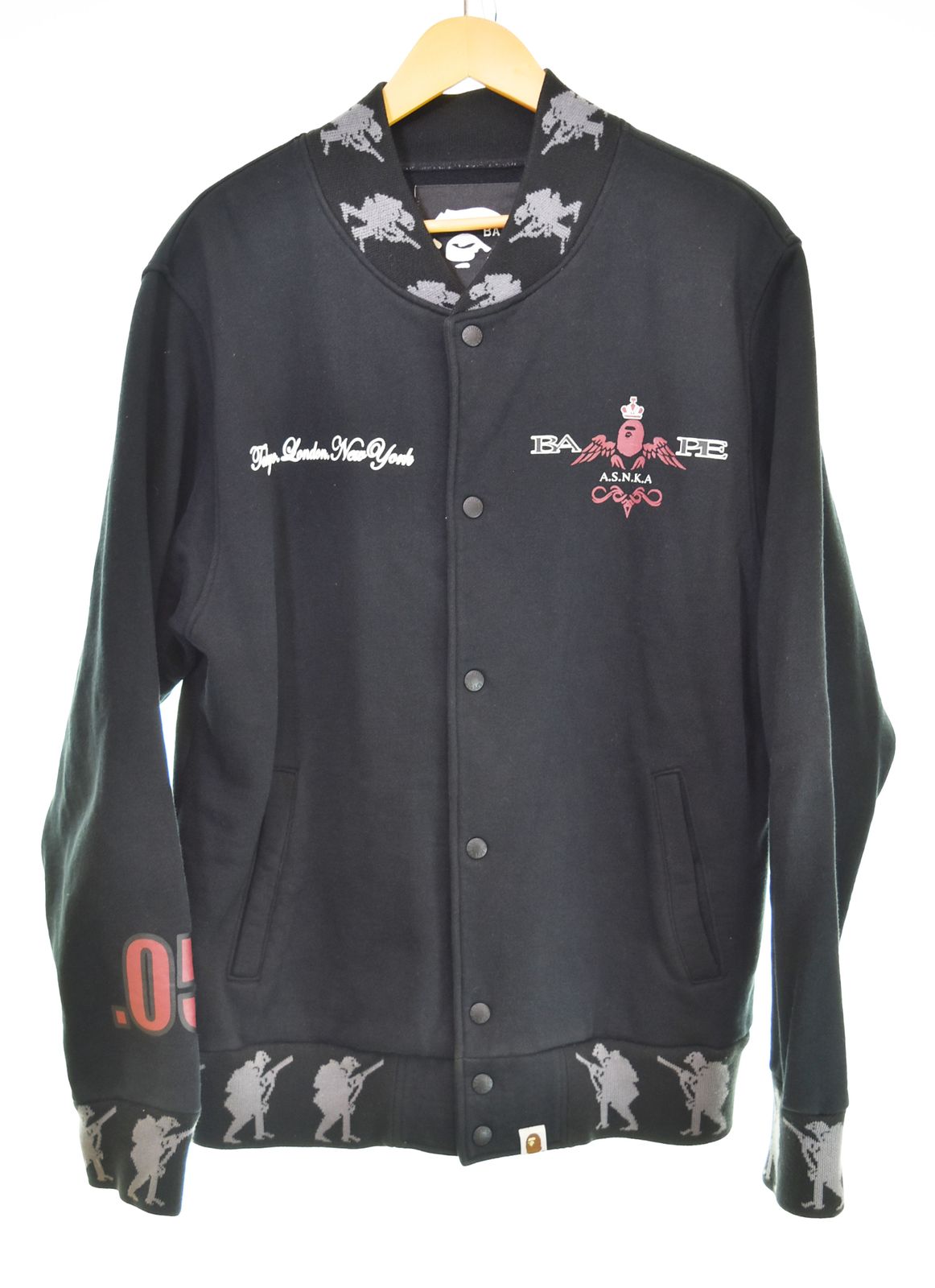 A Bathing Ape G Jean Denim Jacket Stash Bape Soldier Varsity M 103Mt-4255