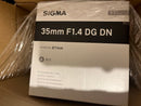 Sigma Prime Lenses F1.4 Dg Dn Art