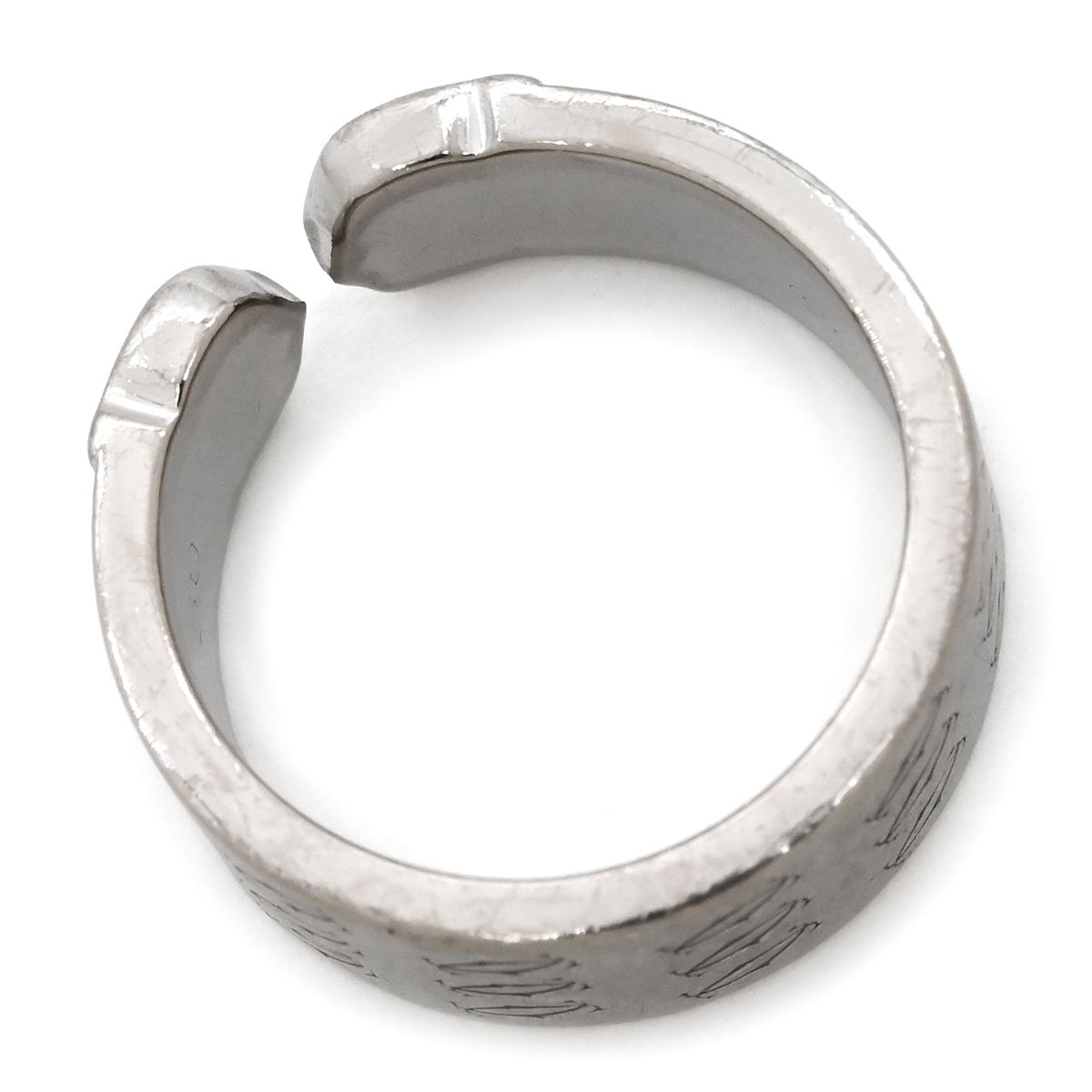 Cartier Ring C2 2000 #50(Jp10) C 2C 750Wg 18K 18 9.5