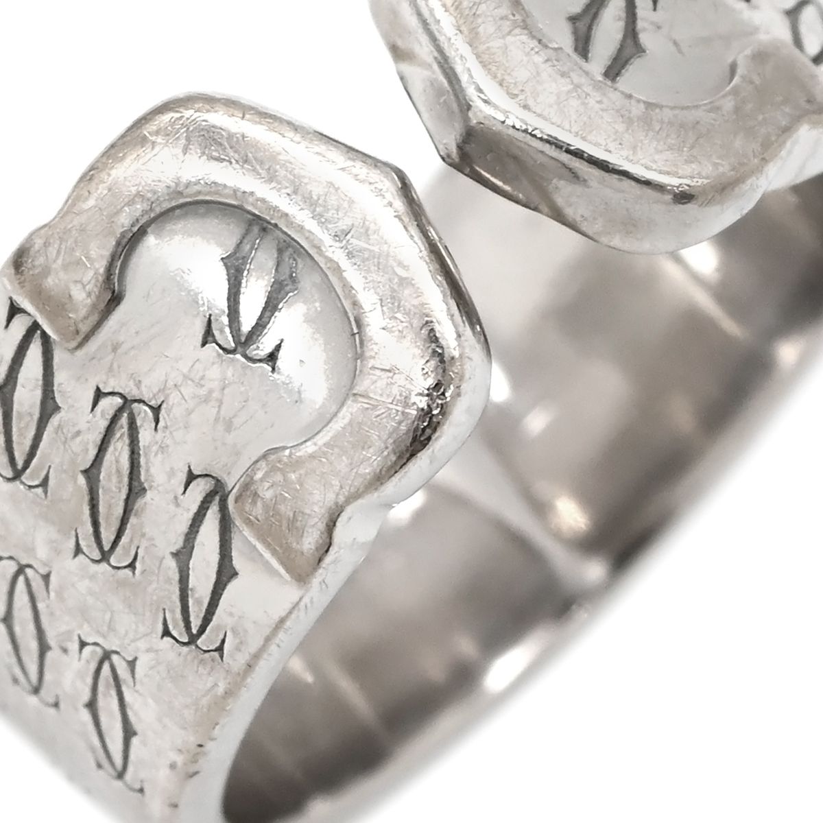 Cartier Ring C2 2000 #50(Jp10) C 2C 750Wg 18K 18 9.5