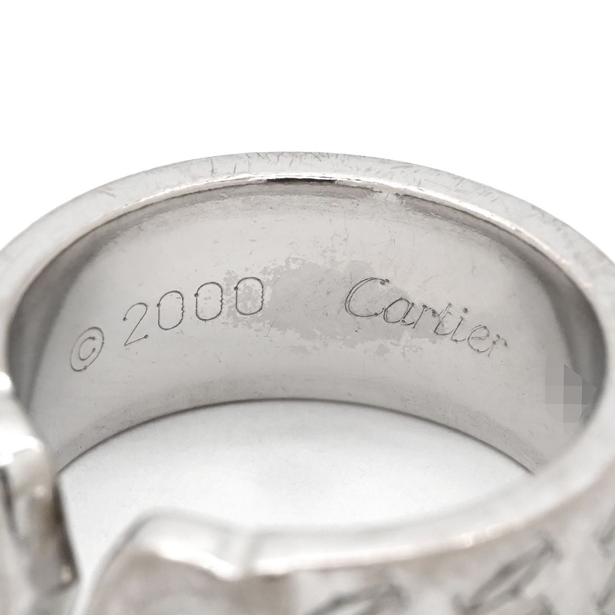 Cartier Ring C2 2000 #50(Jp10) C 2C 750Wg 18K 18 9.5
