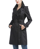 Jumper Blouson Bgsd Womens Hooded Waterresistantrench Coat Black