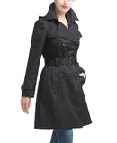 Jumper Blouson Bgsd Womens Hooded Waterresistantrench Coat Black