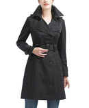 Jumper Blouson Bgsd Womens Hooded Waterresistantrench Coat Black