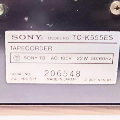 Sony Cd, Md Cassette Decks Tc-K555Es