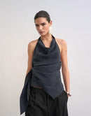 Topshop Camisole Super Soft Cupro Halter Neck Top Black