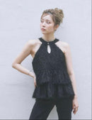 No Sleeve Fiolily Kirakirahalterneck