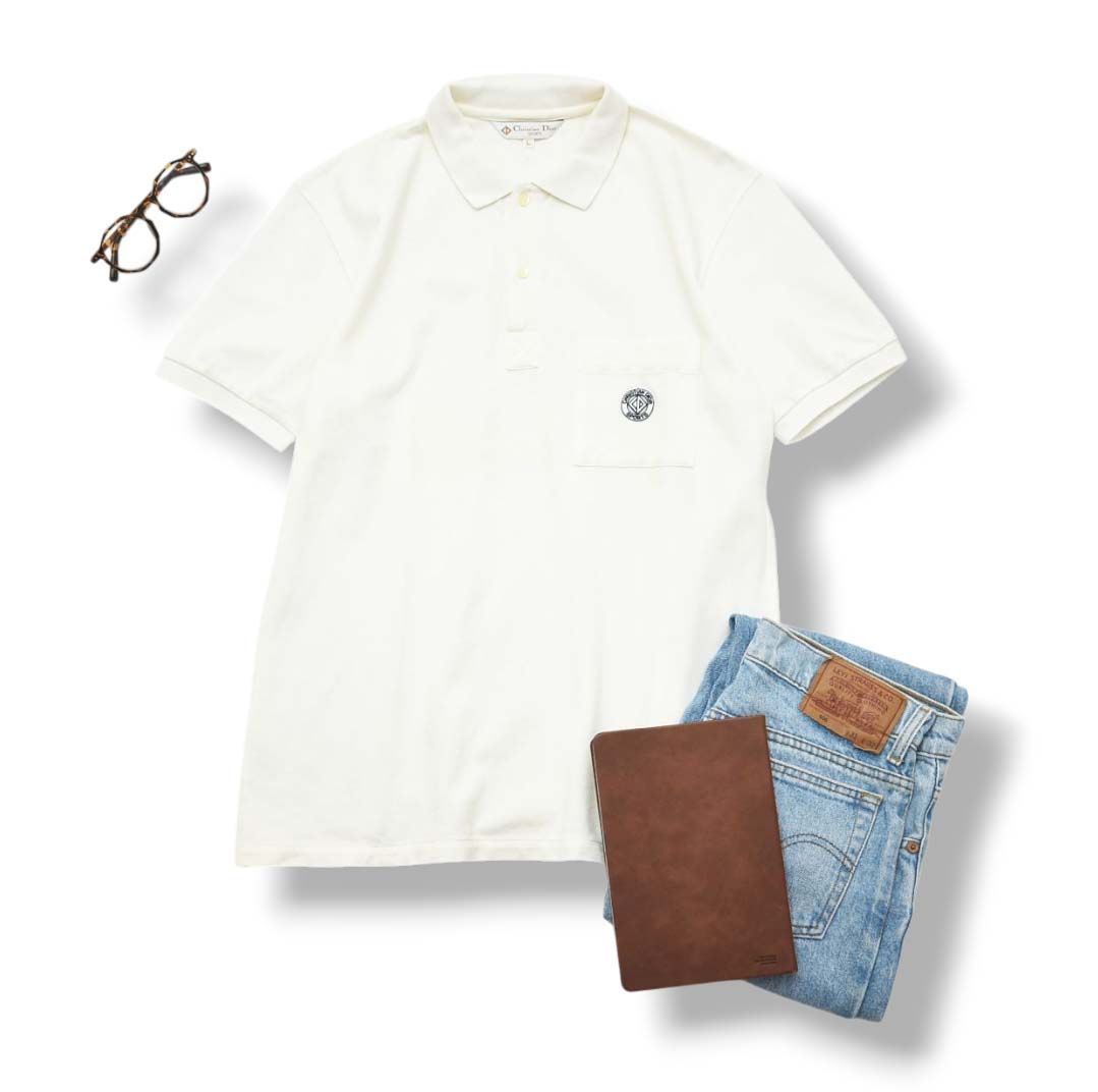 Christian Dior Polo Shirt 90S Sports Ib5024 L