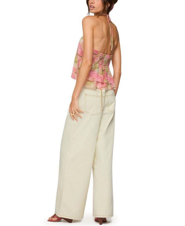 Long Sleeve Ediktedragon Lily Layered Chiffon Halter Topink