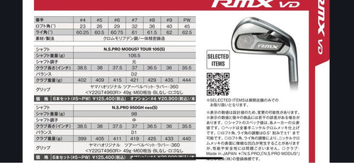 Yamaha Iron Set Rmxvd 7