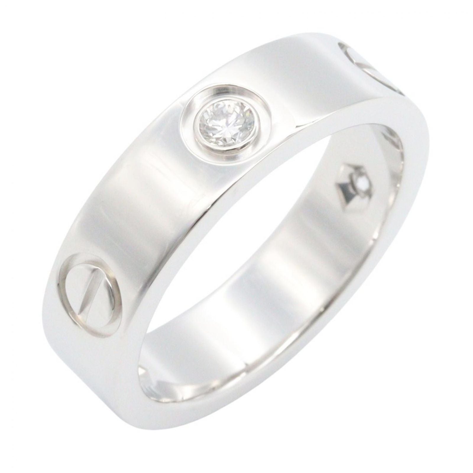 Cartier Ring 3Pd B4032500 K18Wg Used A